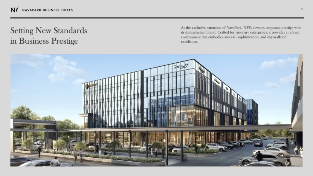 Tampak Fasad Dalam NavaPark Business Suites BSD City