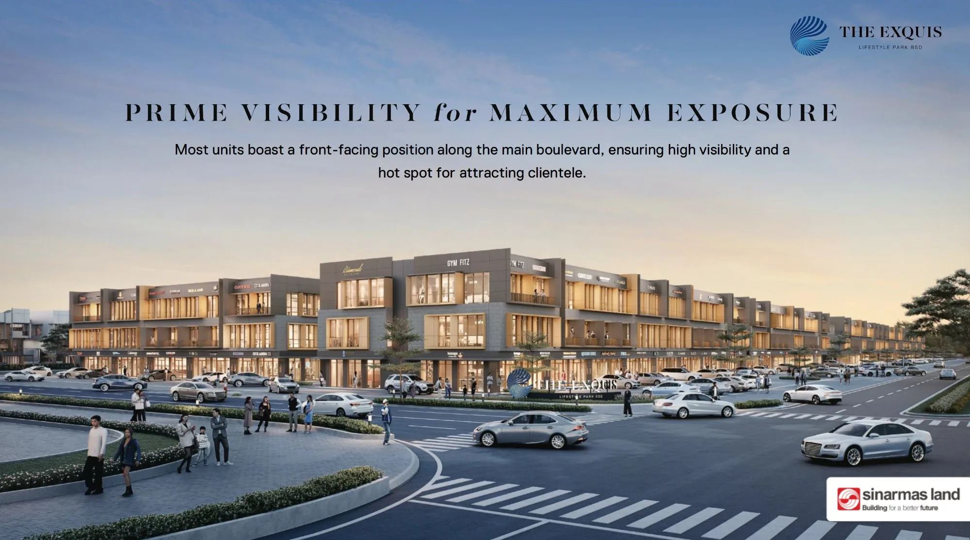 Ruko The Exquis BSD City — Komersial Premium Boulevard Utama Sinarmas Land
