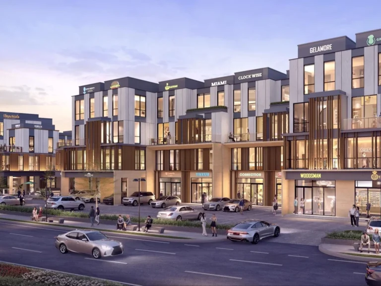 Studio loft Cascade dari jalan saat senja, BSD City