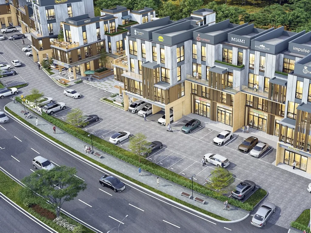 Studio loft Cascade di sebelah North Point NavaPark, dilihat dari atas