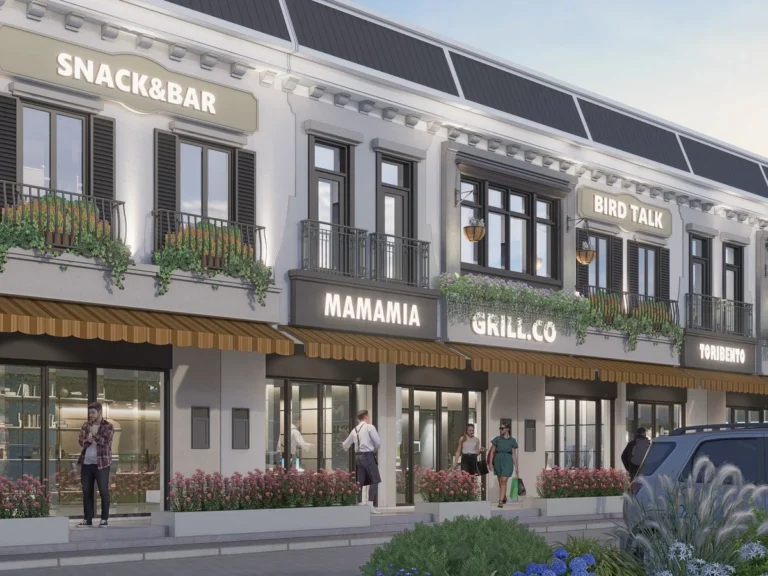 Muka ruko Vanya Avenue dengan balkon, BSD City