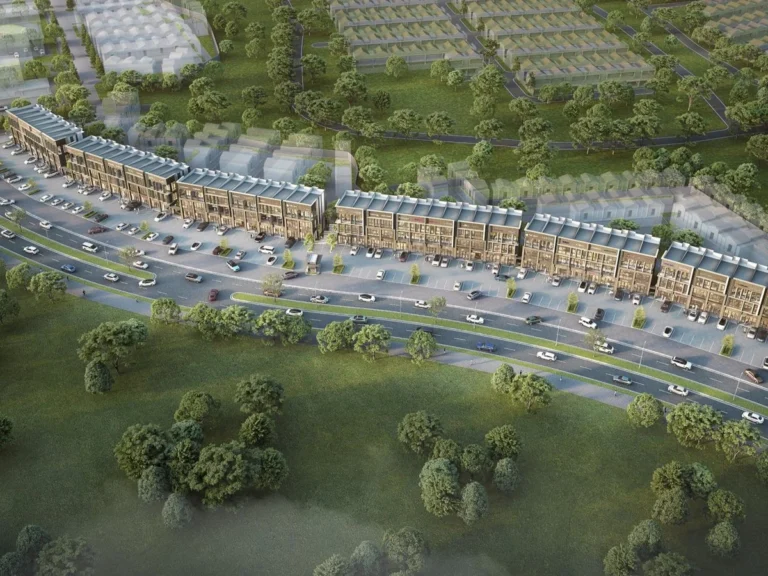 Kawasan ruko XLane dari udara, BSD City