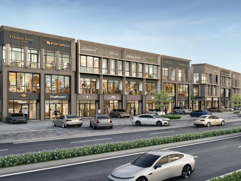 Ruko tiga lantai XLane menghadap jalan ROW 32, BSD City