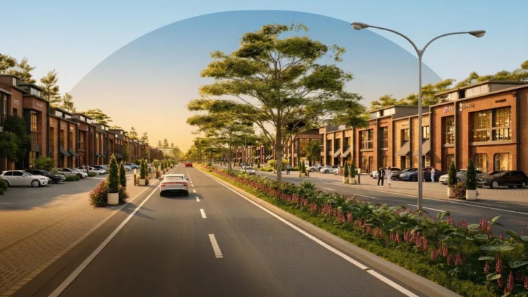 Commercial strip di sepanjang boulevard Vireya